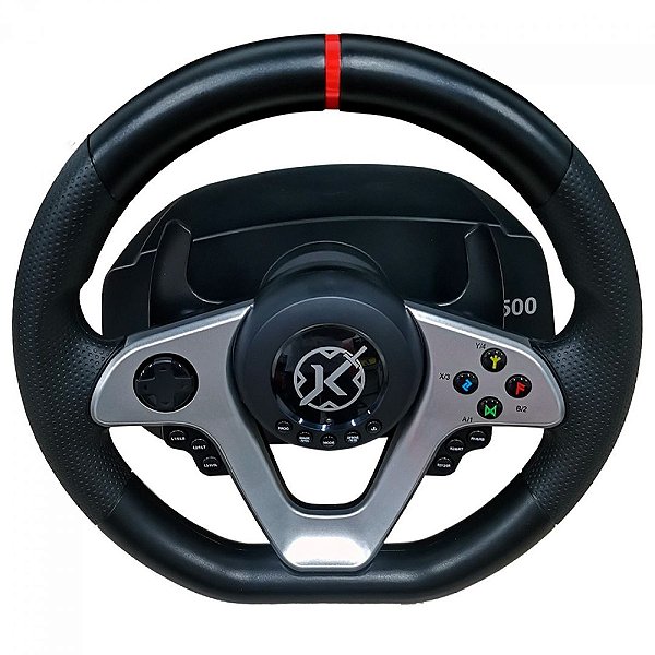 Setup Kalkan G500 com rotação configurável 270° e 900° para diferentes estilos de jogo e simuladores