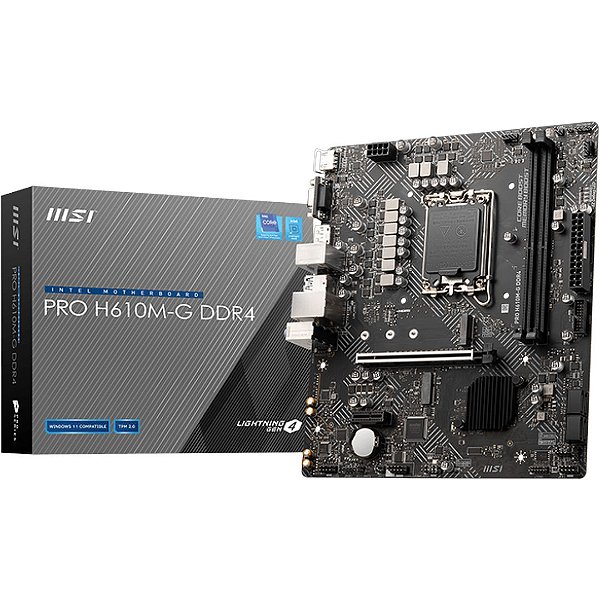 Placa-Mãe MSI PRO H610M-G, Intel LGA 1700, mATX, DDR4