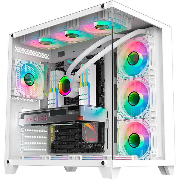 Gabinete Gamer K-Mex Aquario Ghost Shark CG-W2J1