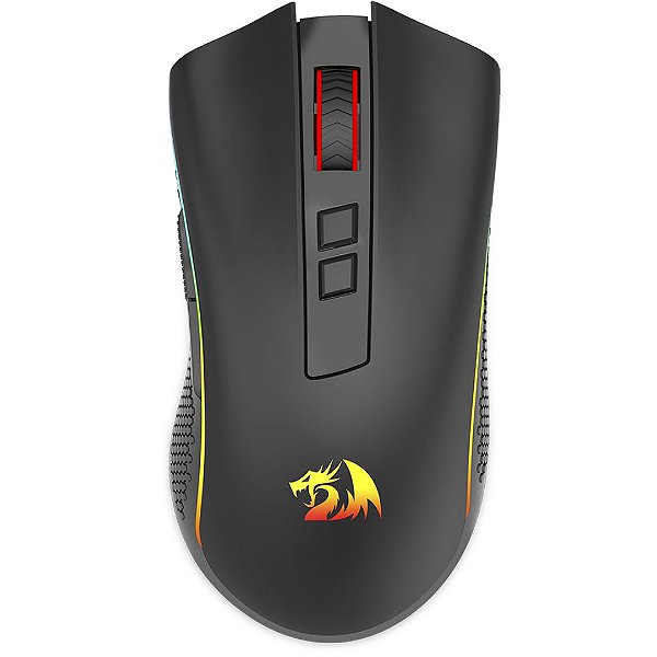 Mouse Gamer Redragon Cobra Pro RGB, Sem Fio, 16000 DPI, 8 Botões Programáveis, Black, M711-PRO