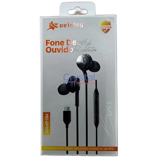 Fone de Ouvido Intra Tipo-C Peining PEI-EP106