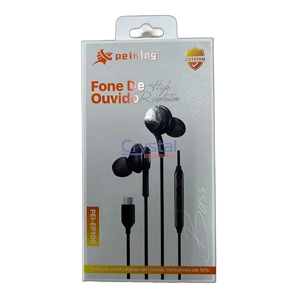 Fone de Ouvido Intra Tipo-C Peining PEI-EP106