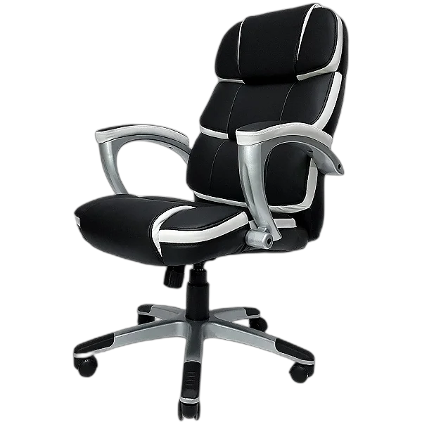 Cadeira Presidente Corporate Max Office Preto e Branco MOCH-8055-BK