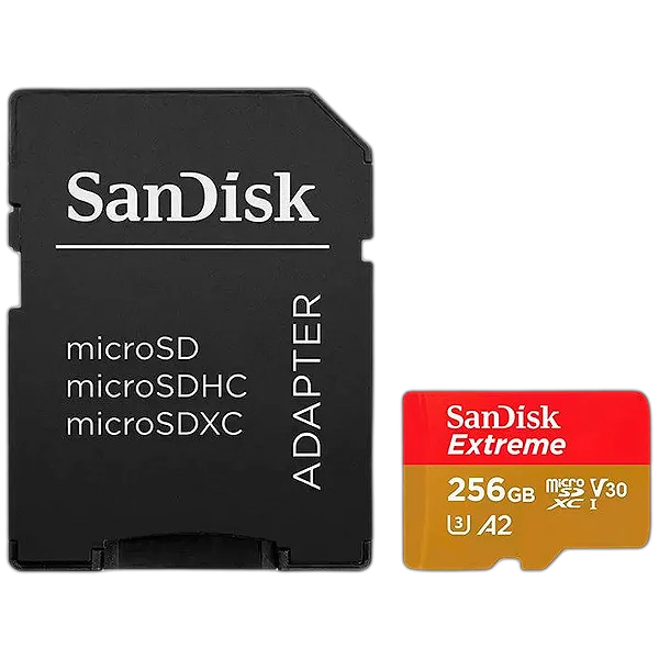 Cartao de Memoria Sandisk Extreme 256GB Micro SDXC UHS-I Com Adaptador, SDSQXAV-256G-GN6MA