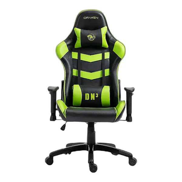 Cadeira Gamer Draxen DN3 Preto e Verde DN003-GR