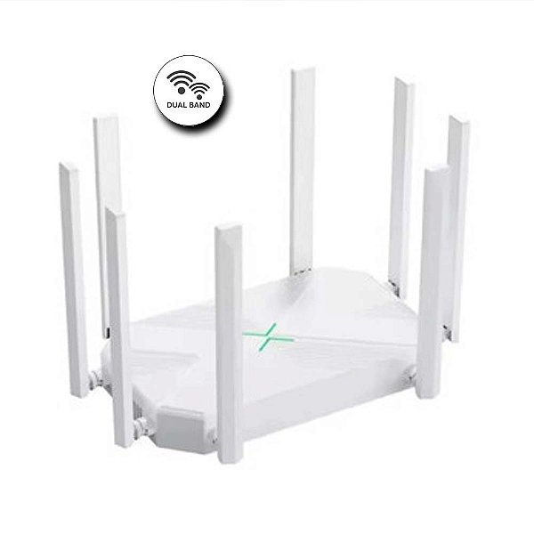 Roteador Wireless Dual Band 2.4Ghz/5Ghz com 8 Antenas Knup KP-RW406G
