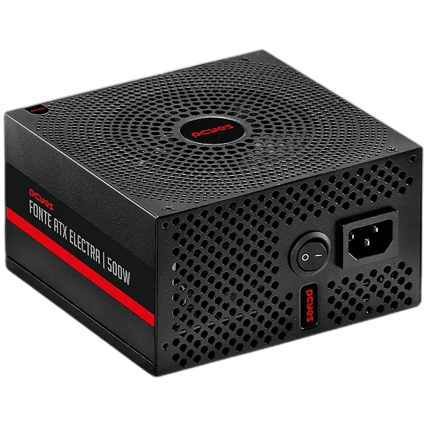 Fonte PCYes Electra 500W, PFC Ativo, Preto, ELEC500W