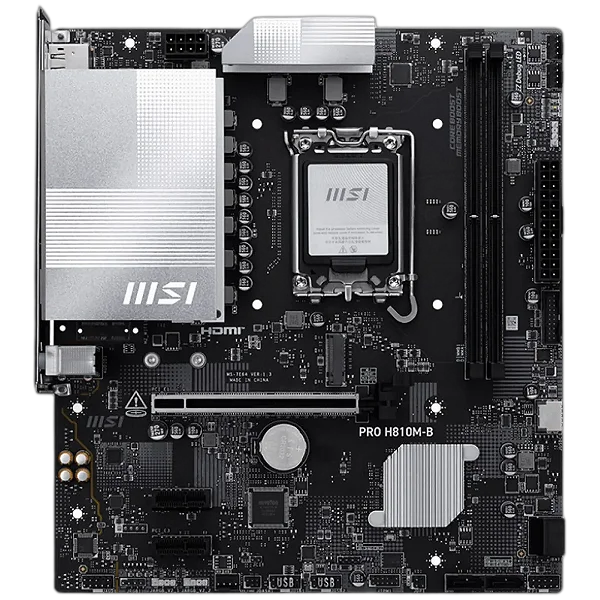 Placa Mãe MSI PRO H810M-B, Chipset H810, Intel LGA 1851, mATX, DDR5
