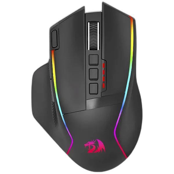 Mouse Gamer Redragon Swain Wireless, 16.000 DPI, RGB, 9 Botões Programáveis, Preto, M915RGB-WL