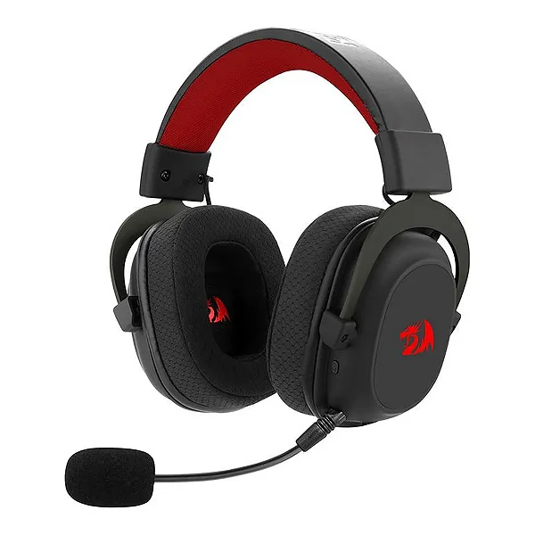 Headset Gamer Redragon Zeus Pro Wireless, Bluetooth, 2.4GHz, Drivers 53mm, Preto – H510-PRO