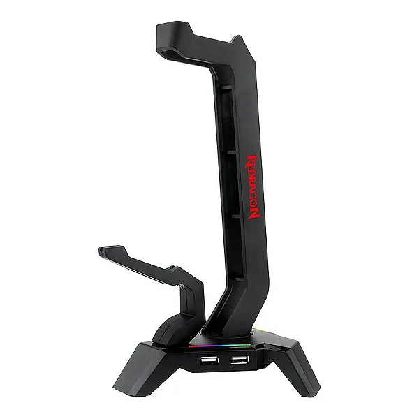 Suporte para Headset Redragon Scepter Elite RGB HA311 com Hub 4× USB 2.0 e Mouse Bungee - Preto