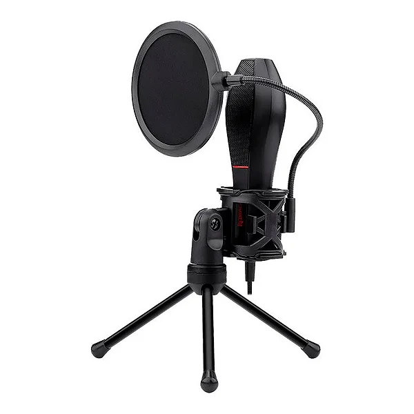 Microfone Gamer e Streamer Redragon Quasar 2 Preto USB GM200-1