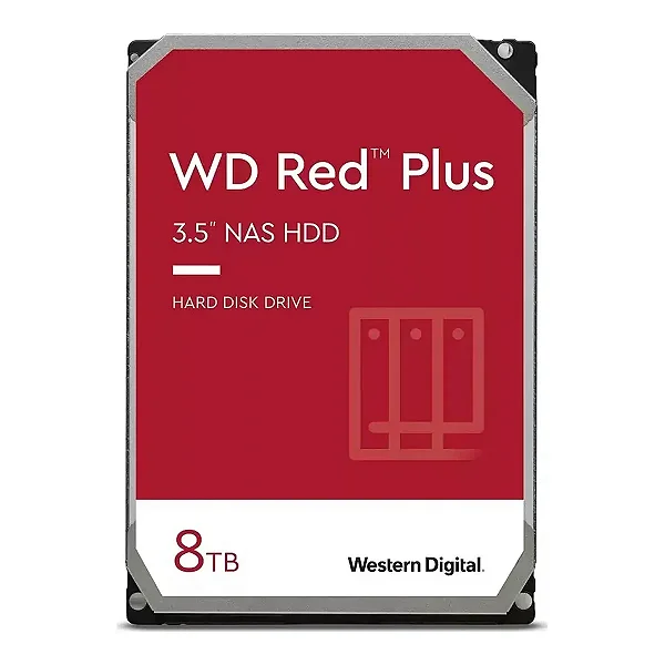 HD Interno 8TB Western Digital Red Plus SATA III 256MB - WD80EFPX NAS 24/7