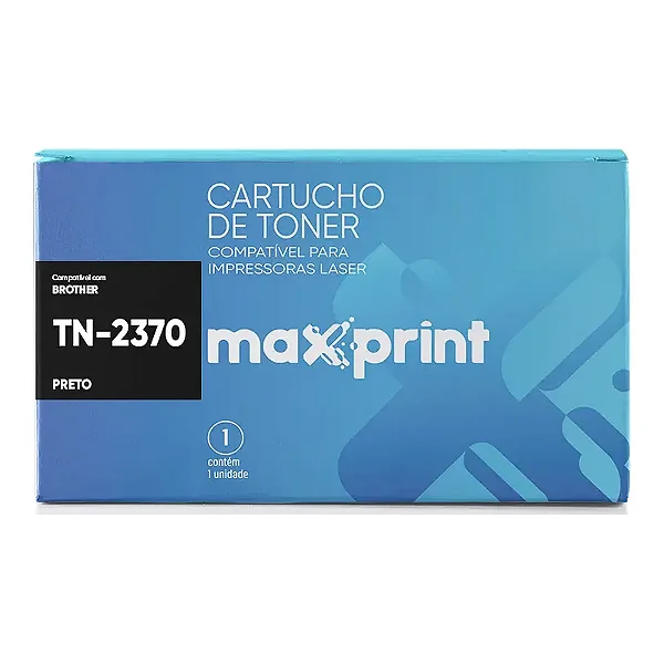 Toner Maxprint TN-2370 Compatível Brother Preto 2.600 Páginas - HL-L2360DW MFC-L2700DW