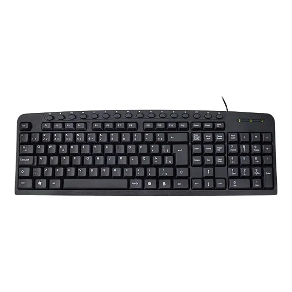 Teclado Multimídia K-mex KM-2928 ABNT2 com 16 Teclas de Atalho