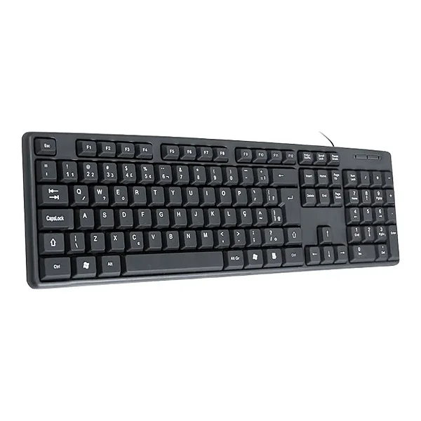 Teclado K-Mex KB-3728 USB com Fio — 107 Teclas ABNT2