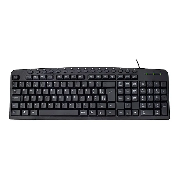 Teclado Multimídia K-mex KM-3928 ABNT2 110 Teclas com Atalhos