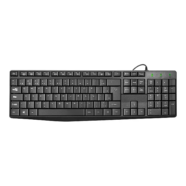 Teclado K-Mex KBX-128 Preto com Fio USB ABNT2 108 Teclas