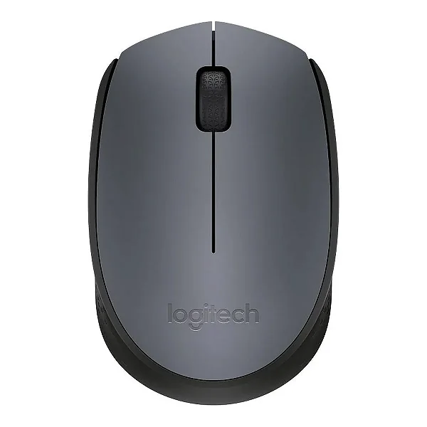 Mouse Logitech M170 Sem Fio Óptico 1000 DPI Cinza 910-007597