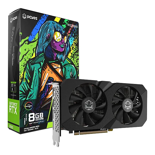 Placa de Vídeo PCYES RTX 3050 8GB GDDR6 128-bit Ray Tracing