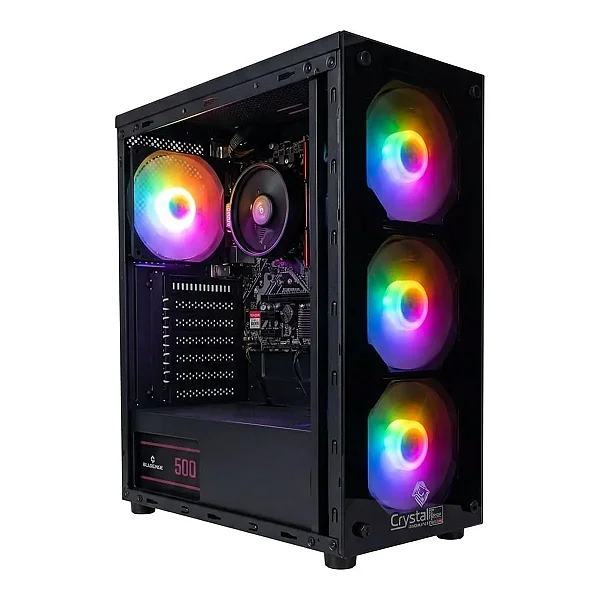 PC Gamer Crystal AMD Ryzen 5 5600GT, 16GB RAM SSD NVMe 512GB Windows 11 Pro