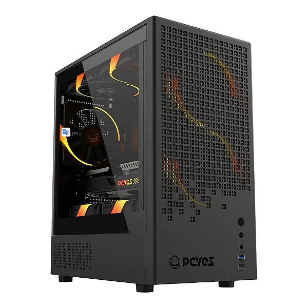 Gabinete Gamer Pcyes Ozara Black Vulcan - Gozrbv