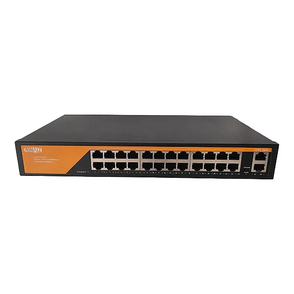 Switch Gigabit 24 Portas PoE + 2Up Haiz Open Box