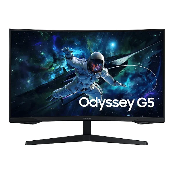 Monitor Samsung 32 Gamer Curvo Odyssey G5 QHD VA 1000R 165Hz 1ms HDR10 FreeSync HDMI D-Port Headphone, LS32CG552ELMZD