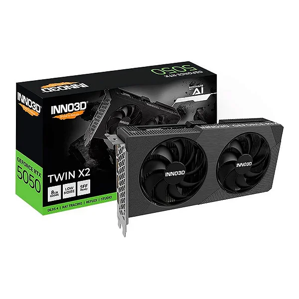 Placa de Vídeo INNO3D GeForce RTX 5050 Twin X2, 8GB N50502-08D6-174071N