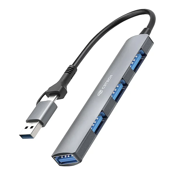 HUB USB 3.0 e Tipo C 4 Portas C3Tech HU-C500GY