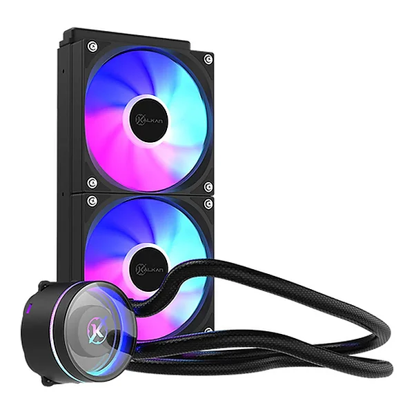 Water Cooler Kalkan Aura Lite 240mm Preto ARGB Espelho Infinito Bomba 2900 RPM