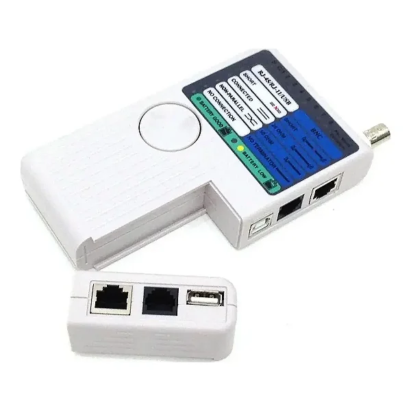 Testador De Cabos Multifuncional Dex RJ45 RJ11 USB BNC Modelo RJ-41
