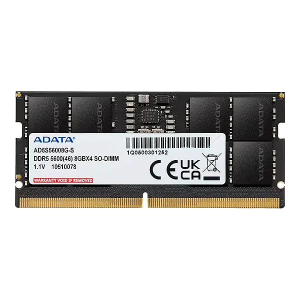 Memoria Para Notebook Adata, 8GB (1x8GB), DDR5, 5600MHz, C46, AD5S56008G-S