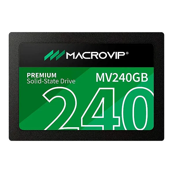 SSD Macrovip Premium 240GB, 2.5, Sata III 6GB/s, Leitura 520MB/s, Gravacao 450/MBs, MV240GB