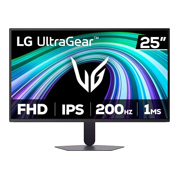 Monitor Gamer LG UltraGear 25G523B, 25 Pol, IPS, FHD, 1ms, 200Hz, G-SYNC/FreeSync Premium, HDMI/DP