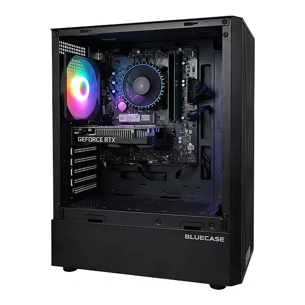 PC Gamer Crystal Intel i5-14400F Placa de Vídeo RTX 3050 6GB, 16GB Memória, SSD 512GB