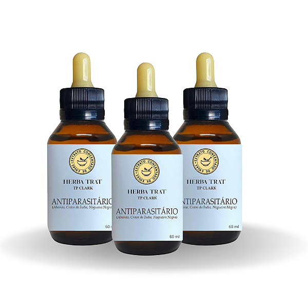 ANTIPARASITÁRIO - EXTRATO 60ML ( Tintura Mãe ) KIT COM 3 UNIDADES