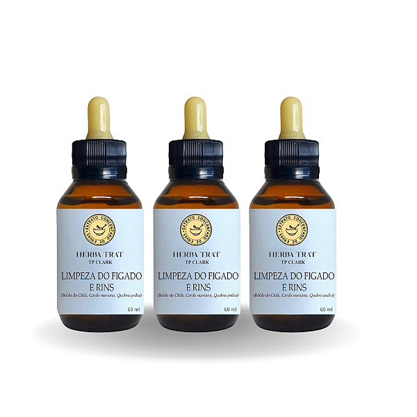 LIMPEZA FIGADO E RINS - EXTRATO 60ML ( Tintura Mãe ) KIT COM 3 UNIDADES