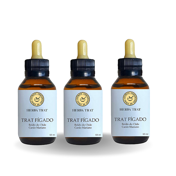TRAT FIGADO - EXTRATO 60ML ( Tintura Mãe ) KIT 3 UNIDADES