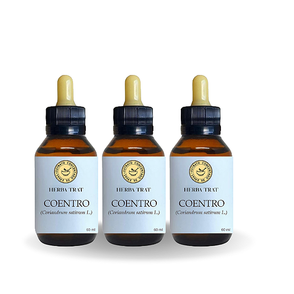 COENTRO - EXTRATO 60ML ( Tintura Mãe ) KIT COM 3 UNIDADES