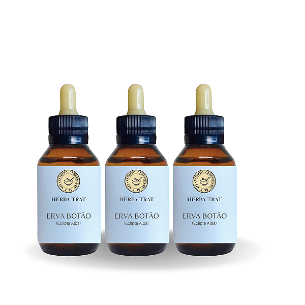 ERVA BOTÃO - EXTRATO 60ML ( Tintura Mãe ) KIT COM 3 UNIDADES