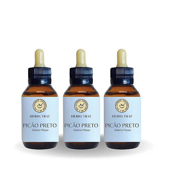 PICÃO PRETO - EXTRATO 60ML ( Tintura Mãe ) KIT COM 3 UNIDADES