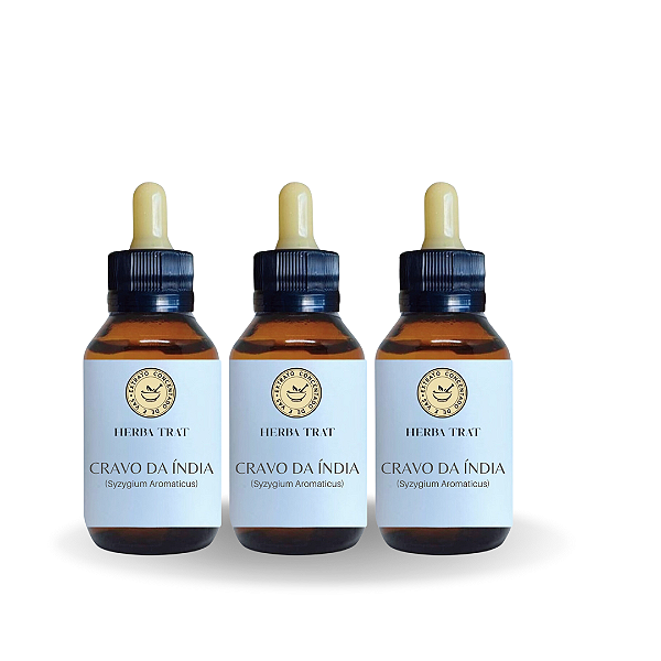 CRAVO DA ÍNDIA - EXTRATO 60ML ( Tintura Mãe ) KIT COM 3 UNIDADES