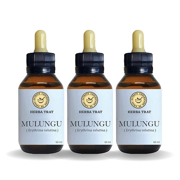 MULUNGU - EXTRATO 60ML ( Tintura Mãe ) KIT COM 3 UNIDADES