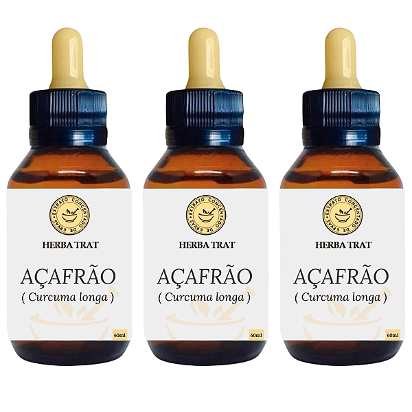 AÇAFRÃO  - EXTRATO 60ML KIT COM 03 UNIDADES