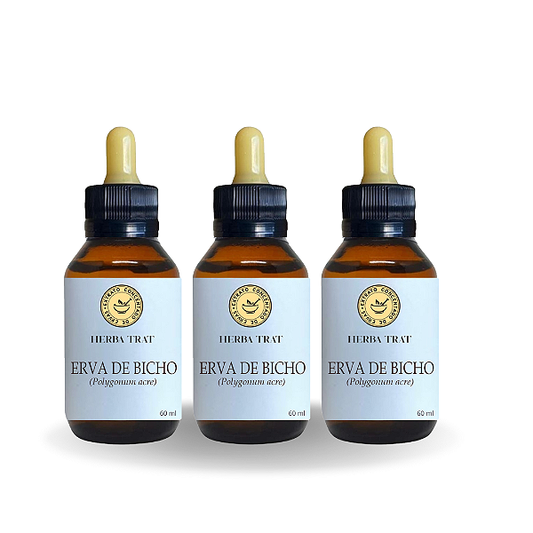 ERVA DE BICHO - EXTRATO 60ML ( Tintura Mãe ) KIT COM 03 UNIDADES