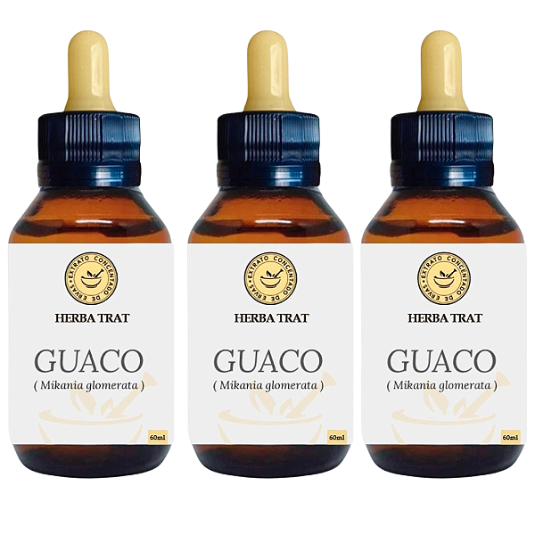 GUACO - EXTRATO 60ML ( Tintura Mãe ) KIT COM 03 UNIDADES