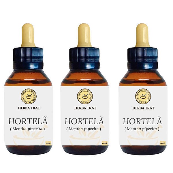 HORTELÃ -  EXTRATO 60ML KIT COM 03 UNIDADES