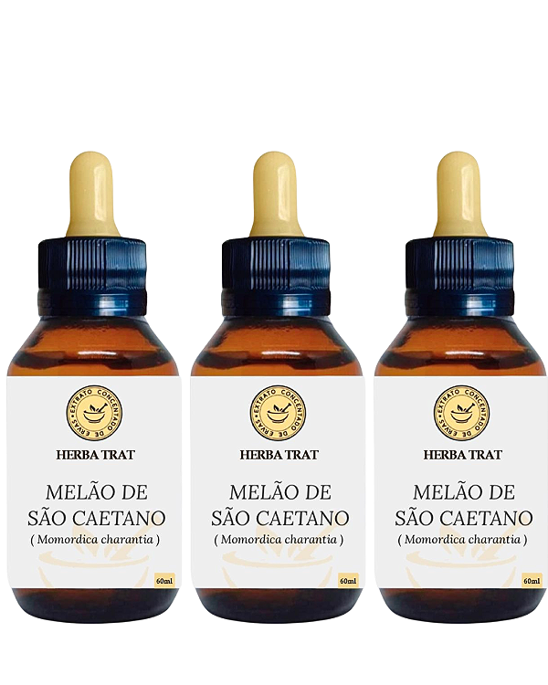MELÃO DE SÃO CAETANO - EXTRATO 60ML KIT COM 03 UNIDADES
