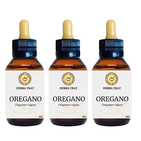 ORÉGANO - EXTRATO 60ML ( Tintura Mãe ) KIT COM 03 UNIDADES